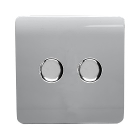 ART-2LDMSI  2 Gang 2 Way LED Dimmer Switch Silver